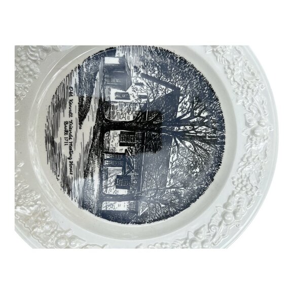 Decorative Wheeling China Plate With Old Kennett Friends Meeting House Design 10 - Picture 3 of 6